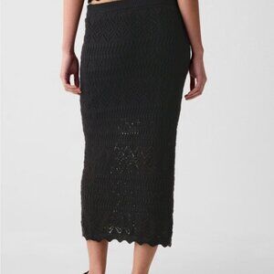 Gap Black Crochet Midi Skirt